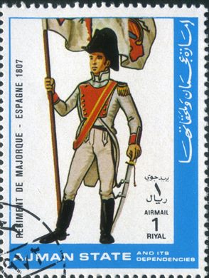 Ajman - 1972 - Fardas Militares Regimento de Maiorca Espanha 1807 - 1R