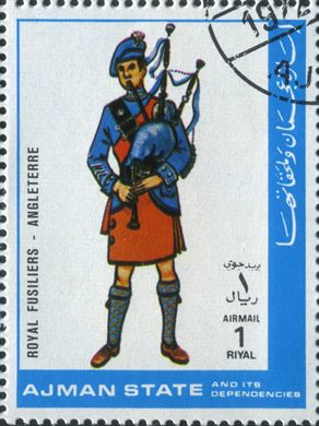 Ajman - 1972 - Fardas Militares Royal Fusiliers Inglaterra - 1R