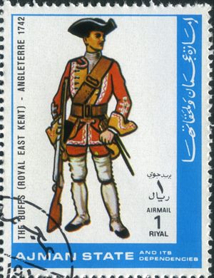 Ajman - 1972 - Fardas Militares The Buffs Royal East Kent Inglaterra 1742 - 1R