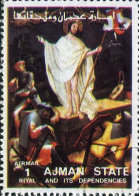 Ajman - 1972 - Vida de Cristo Ressurreicao - 1R