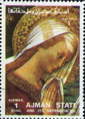 Ajman - 1972 - Vida de Cristo Virgem em Oracao - 1R
