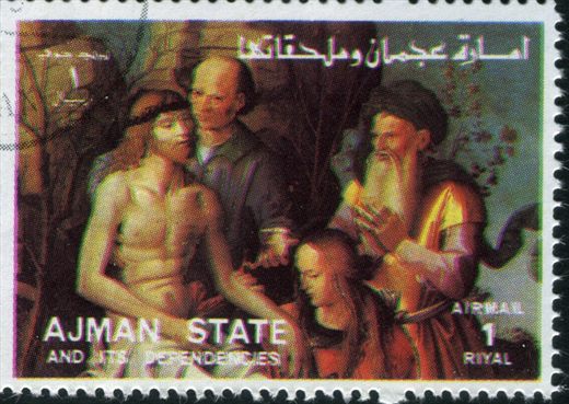 Ajman - 1972 - Vida de Cristo Lamentacao - 1R