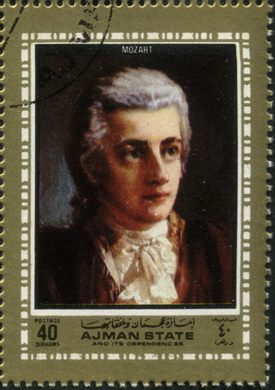 Ajman - 1972 - Mozart - Mozart Adulto - 40Dh