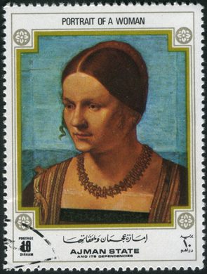 Ajman - 1972 - Durer - Retrato de Mulher - 10Dh