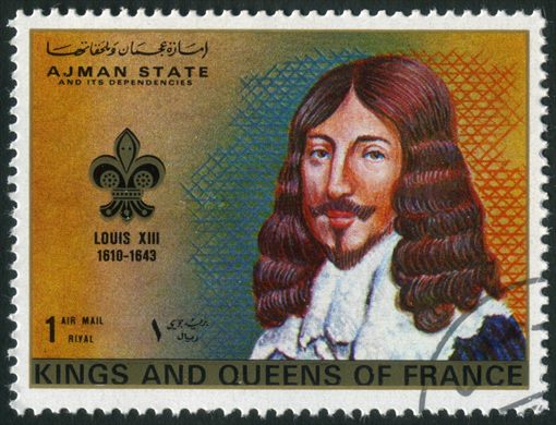 Ajman - 1972 - Reis e Rainhas de Franca - Luis XIII - 1R