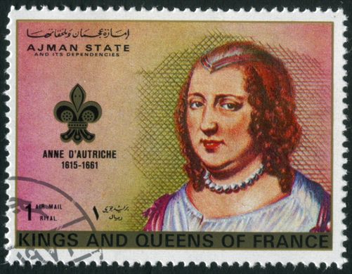 Ajman - 1972 - Reis e Rainhas de Franca - Ana de Austria - 1R