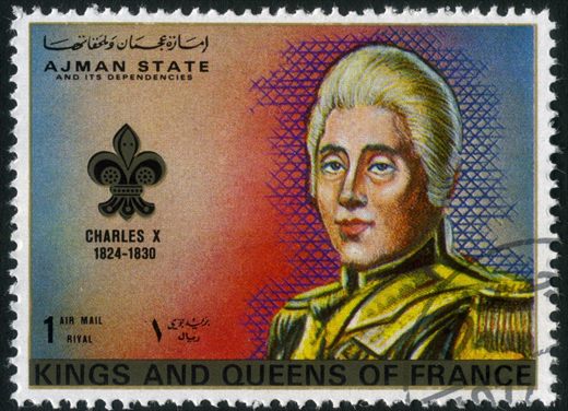 Ajman - 1972 - Reis e Rainhas de Franca - Carlos X - 1R