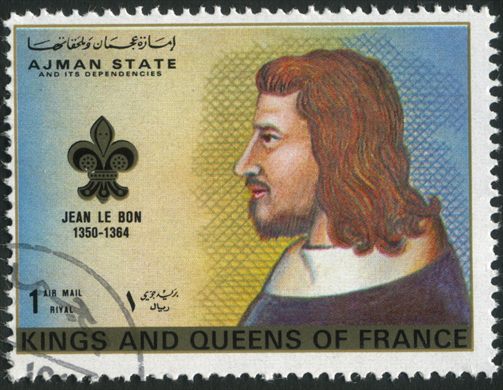 Ajman - 1972 - Reis e Rainhas de Franca - Joao II o Bom - 1R