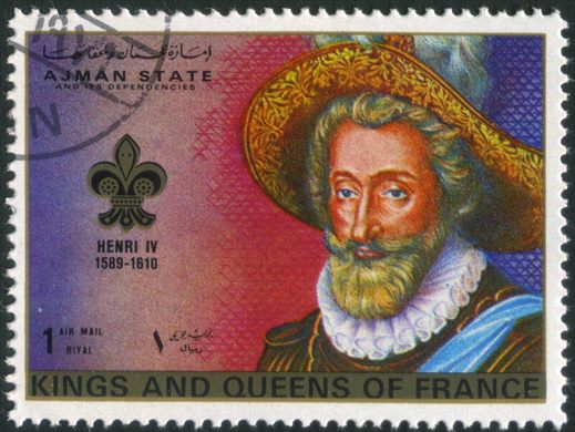 Ajman - 1972 - Reis e Rainhas de Franca - Henrique IV - 1R