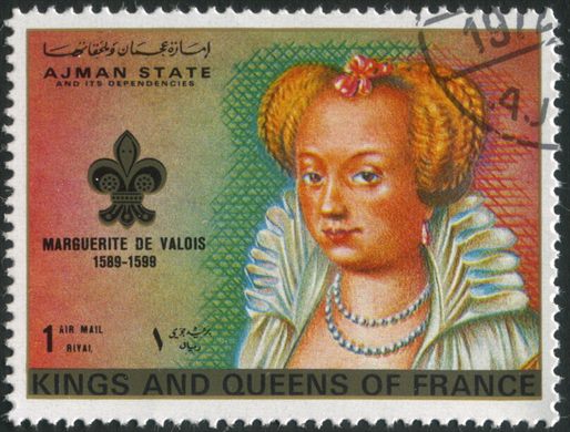 Ajman - 1972 - Reis e Rainhas de Franca - Margarida de Valois - 1R
