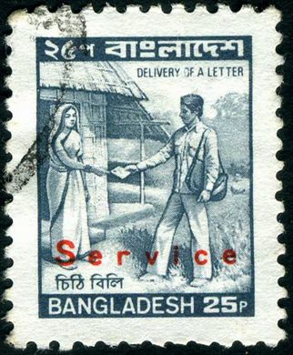 Bangladesh - 1983 - Servicos Postais Oficial - Entrega de Carta - 25Paisa