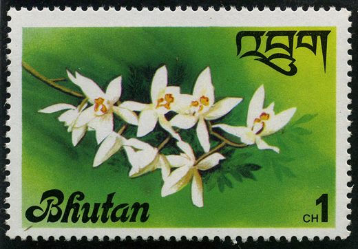 Butao - 1976 - Flora - Orquideas brancas - 1Ch
