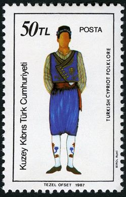 Chipre do Norte - 1987 - Folclore Cipriota Turco - 50TL
