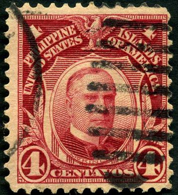 Filipinas (Administracao americana) - 1906 - Pictorico McKinley Vermelho - 4C