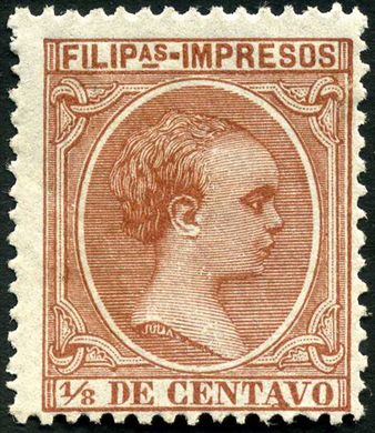 Filipinas (Colonia espanhola) - 1894 - Filipas Impresos Pelon Castanho - 0.125C
