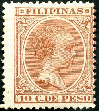 Filipinas (Colonia espanhola) - 1894 - Pelon Regular Castanho - 10C