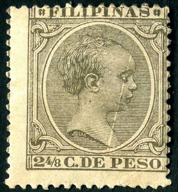 Filipinas (Colonia espanhola) - 1894 - Pelon Regular Oliva Negro - 2.5C