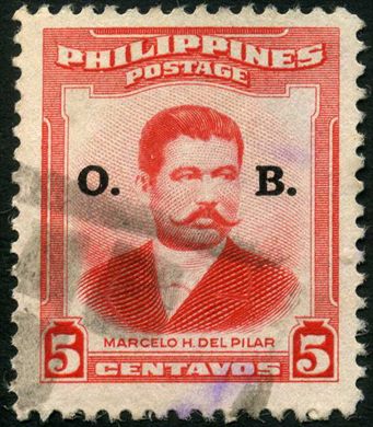 Filipinas - 1952 - Herois Marcelo H del Pilar Sobrecarga OB - 5C