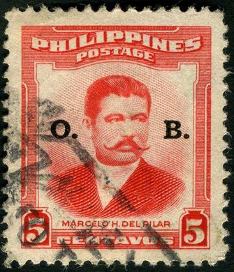 Filipinas - 1952 - Herois Marcelo H del Pilar Sobrecarga OB - 5C