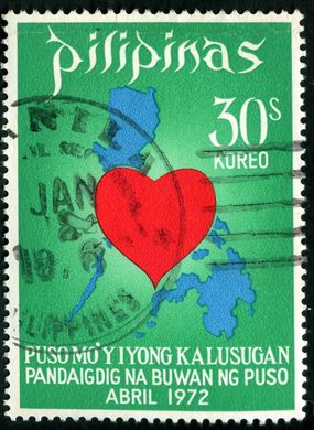 Filipinas - 1972 - Mes Mundial do Coracao - 30C