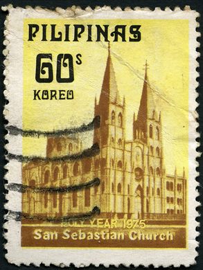 Filipinas - 1975 - Ano Santo Igreja San Sebastian - 60S