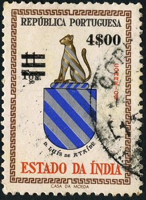 India Portuguesa - 1959 - Sobrecarga Brasoes D Luis de Ataide - 4Esc00