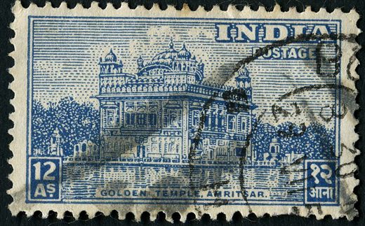 India - 1949 - Templo Dourado de Amritsar - 12As