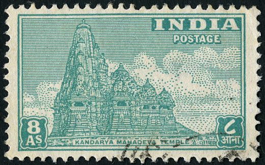 India - 1949 - Templo Kandarya Mahadeva - 8As
