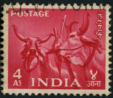 India - 1955 - Plano Quinquenal Bois de Lavoura - 4As