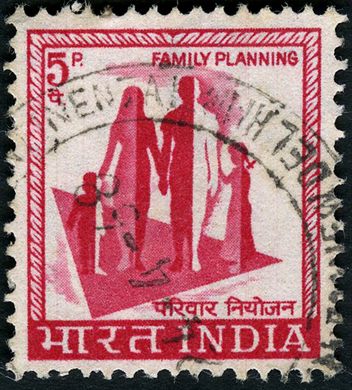 India - 1967 - Quarta Serie Definitiva Planeamento Familiar - 5P