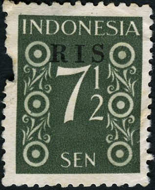 Indonesia - 1950 - Sobrecarga RIS Numeral - 7.5S