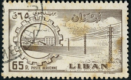 Libano - 1953 - Correio Aereo - Industria - 65Pia