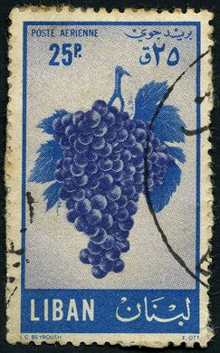 Libano - 1957 - Frutos - Uvas - 25P