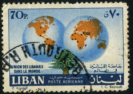 Libano - 1960 - Uniao dos Libaneses no Mundo - 70P