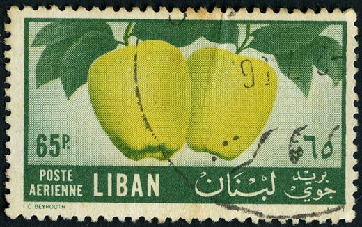 Libano - 1962 - Correio Aereo Frutas - Marmelos - 65Pia