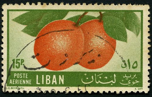 Libano - 1962 - Correio Aereo Frutas - Damascos - 15Pia