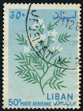 Libano - 1964 - Flores - Jasmim - 50P