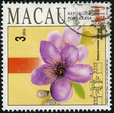 Macau (Administracao portuguesa) - 1993 - Flora Rhodomyrtus tomentosa - 3Pat