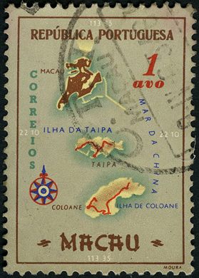 Macau - 1956 - Mapa de Macau - 1Avo