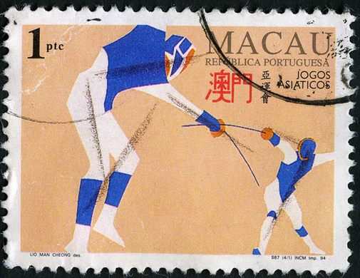Macau - 1994 - Jogos Asiaticos Hiroxima - Esgrima - 1Pataca