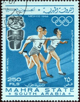 Mahra - 1967 - Olimpiadas Mexico 1968 Corrida Aereo - 250Fils