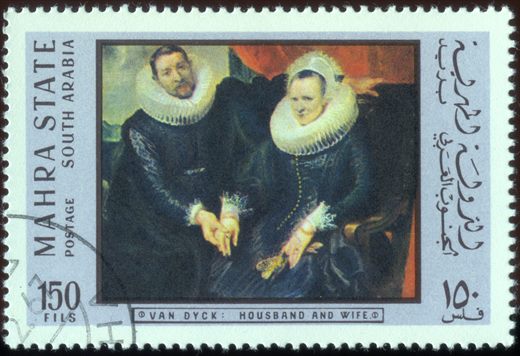 Mahra - 1967 - Pinturas Van Dyck Marido e Mulher - 150Fils