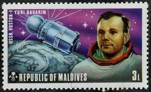 Maldivas - 1974 - Exploracao Espacial Gagarin - 3L