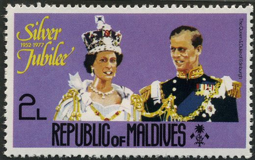 Maldivas - 1977 - Jubileu de Prata - 2L
