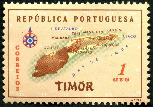Timor Portugues - Sem Data - Mapa de Timor - 1Avo