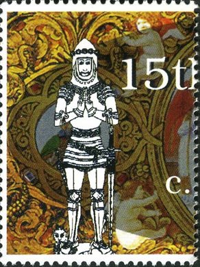 Turquemenistao (Vinhetas) - 1999 - Millennium Seculo XV Cavaleiro - 15Tt