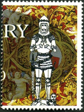 Turquemenistao (Vinhetas) - 1999 - Millennium Seculo XV Cavaleiro - Sem Valor