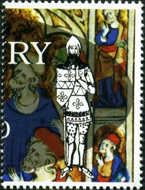 Turquemenistao (Vinhetas) - 1999 - Millennium Seculo XIV Cavaleiro - Sem Valor
