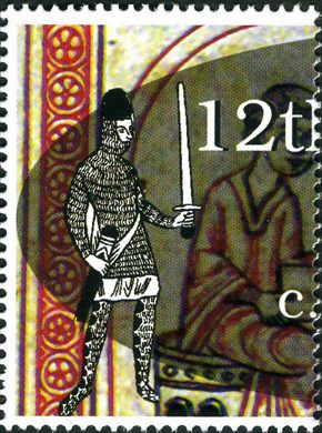 Turquemenistao (Vinhetas) - 1999 - Millennium Seculo XII Cavaleiro - 12Tt