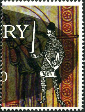 Turquemenistao (Vinhetas) - 1999 - Millennium Seculo XII Cavaleiro - Sem Valor